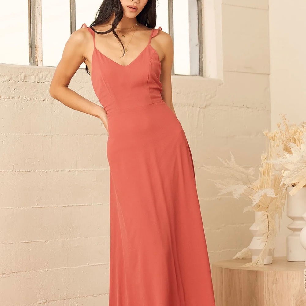 Lulus Dress - Meteoric Rise, Rusty Rose